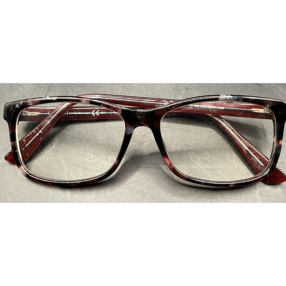 Gucci GG 3723 HMW Eyeglass Frames Maroon Marble Tortoise 140 mm Italy - Picture 2 of 8